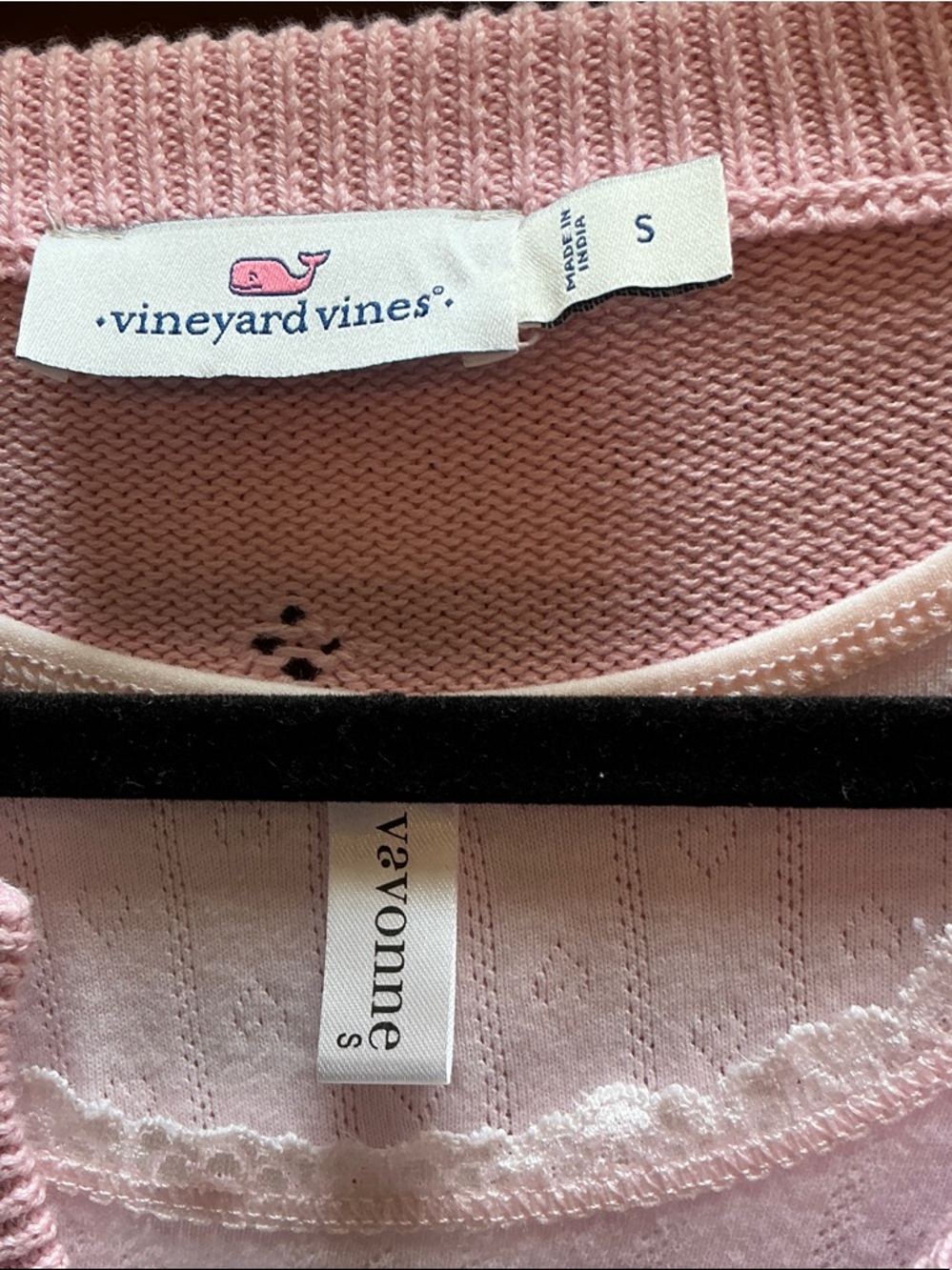 Vineyard Vines Pink Eyelet Button-Front Cardigan - Picture 2 of 6